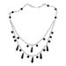 Sophisticated Princess,'Onyx and Sterling Silver Pendant Necklace from Indonesia'