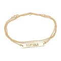 Humble Golden,'18k Gold-Plated Wrap Pendant Bracelet Crafted in Bali'