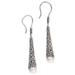 Borobudur Trumpet,'Cultured Pearl Sterling Silver Dangle Earrings Indonesia'