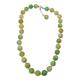 Evening Cocktail in Lime Green,'Sterling Silver and Green Agate Beaded Necklace'