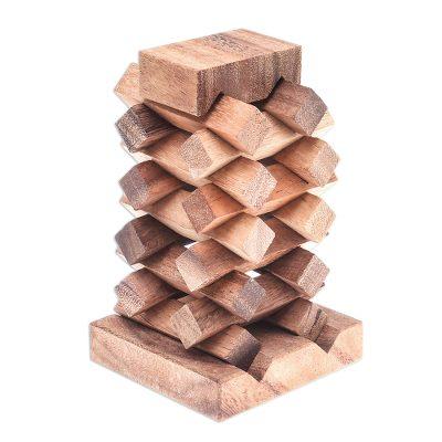 Tower of Pisa,'18-Piece Raintree Wood Tower Puzzle...