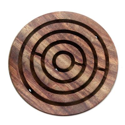 Smooth Operator,'Handcrafted Acacia Wood Maze Game from India'