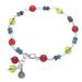 Youthful Swirl,'Multi-Gemstone Beaded Bracelet with Swirl Charm'