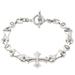 Blind Faith,'Men's Sterling Silver Bracelet with Cross Motif'