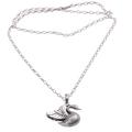 Swan Lake,'Sterling Silver Swan Pendant Necklace from Bali'