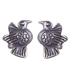 Melody of Nature,'Bird-Themed Sterling Silver Stud Earrings from Peru'