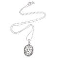 Peace Bearer,'Engraved Sterling Silver Necklace with Dove and Olive Branch'