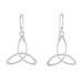 Triangle Twist,'Sterling Silver 3-Point Dangle Earrings from Thailand'