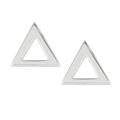 Silver Triangles,'Handcrafted Sterling Silver Triangle Stud Earrings'