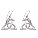 Dragon Knot,'Bali Sterling Silver Celtic Trinity Knot Dragon Earrings'