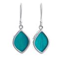 Nature's Gem in Aqua,'Aqua Hydrangea Leaf Earrings'