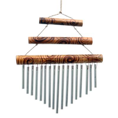 Three Steps,'Harmonious Bamboo and Aluminum Wind Chime from Bali'