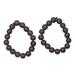 Coffee Sensation,'Brown Recycled Glass Beaded Stretch Bracelets (Pair)'