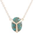 Modern Scarab,'Artisan Crafted Sterling Silver Pendant Necklace'