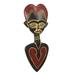 Heart of Love,'Artisan Crafted Sese Wood Mask from Ghana'