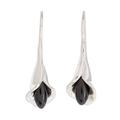 Arum Lilies,'Jade Arum-Lily Flower Drop Earrings from Guatemala'