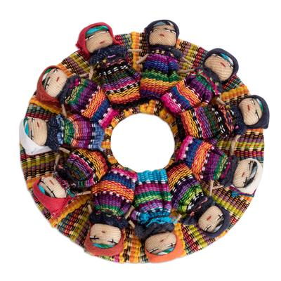 Joyfully United,'Handmade Guatemalan Quitapena Circular Cotton Magnet'