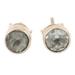 Essence of Glamour,'Classic Blue Topaz Stud Earrings in Sterling Silver'