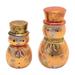 'Distressed Gold-Tone Wood Snowman Holiday Decor (Pair)'