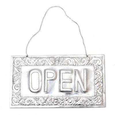 Sparkling Open,'Handmade Aluminum Open Sign'