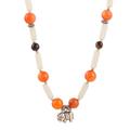 Elephant Beauty,'Carnelian and Moonstone Elephant Pendant Necklace'