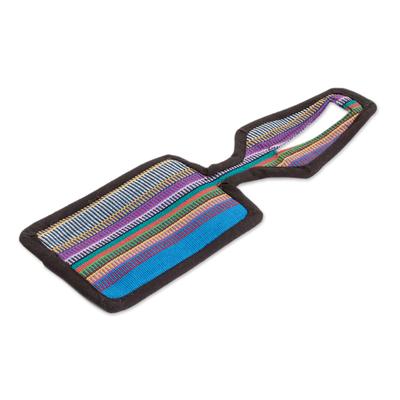 Traveling Love,'Multicolored Cotton Luggage Tag Handmade in Guatemala'
