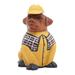 'Hand-Painted Detective Dachshund Suar Wood Figurine'