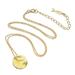 Meditation Coin,'Gold-Plated Sterling Silver Round Pendant Necklace'