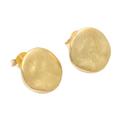 Kerupuk,'Handcrafted Gold-Plated Stud Earrings'