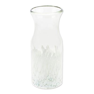 'Eco-Friendly Handblown Recycled Glass Carafe from Mexico'
