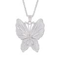 Paradise Flight,'Sterling Silver Filigree Butterfly Necklace from Peru'