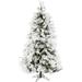 The Holiday Aisle® Flocked Snowy 9' White Pine Artificial Christmas Tree w/ 850 Clear Lights in Green | 6.5' | Wayfair