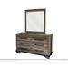 Loon Peak® Frumie 6 Drawer 56.25" W Solid Wood Double Dresser (MIRROR NOT INCLUDED) Wood in Brown | 36.25 H x 56.25 W x 18 D in | Wayfair