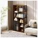 17 Stories 68.9" H x 34.45" W Metal Standard Multipurpose Bookcase, Bookshelf Storage Rack Metal in Black/Brown | Wayfair