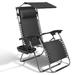 Arlmont & Co. Nollaig Reclining Zero Gravity Chair Metal in Black | 43.3 H x 20.6 W x 26 D in | Wayfair 4F9B1905C3CB465F8C51EC3EC85189AF