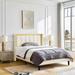 Everly Quinn Huges Upholstered Bed Upholstered, Wood in Gray/White | 45.27 H x 57 W x 76.37 D in | Wayfair 42843225FC0A437885269D6B0D757A4C