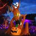 The Holiday Aisle® Dead Tree Blow up Yard Scary Tree w/ Pumpkin & White Ghost Halloween Inflatable Polyester | 96 H x 81.6 W in | Wayfair