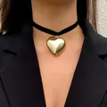 Lacteo-Collier pendentif coeur gothique pour femme tour de cou bijoux sur le cou ULcourte
