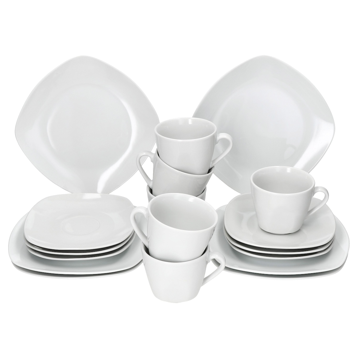 18tlg. Kaffeeservice LOTTA weiß Porzellan für 6 Personen Image