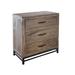 HomeRoots 36" Brown Solid Wood Three Drawer Standard Chest
