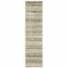 HomeRoots 2' X 8' Ivory Blue Green Red And Gold Geometric Power Loom Stain Resistant Runner Rug - 2' x 6' Runner