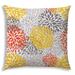 HomeRoots 20" X 20" Gray And White Blown Seam Floral Throw Indoor Outdoor Pillow - 18