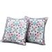 HomeRoots 26" X 26" White And Blue Blown Seam Floral Indoor Outdoor Throw Pillow - 28