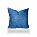 HomeRoots 36" X 36" Blue And White Zippered Ikat Throw Indoor Outdoor Pillow - 30