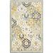 HomeRoots 5' X 8' Blue Green Gold Navy And Ivory Geometric Tufted Handmade Stain Resistant Area Rug - 5' x 8'
