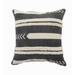 HomeRoots 20" X 20" White And Black 100% Cotton Geometric Zippered Pillow