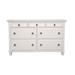 HomeRoots 62" White Solid Wood Seven Drawer Double Dresser