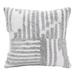 HomeRoots 22" X 22" Sage Green And White 100% Cotton Striped Zippered Pillow