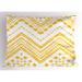 Ambesonne Yellow Chevron Pillow Sham, Decorative Standard Queen Size Printed Pillowcase