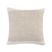 HomeRoots 20" X 20" Ivory And Tan 100% Cotton Geometric Zippered Pillow